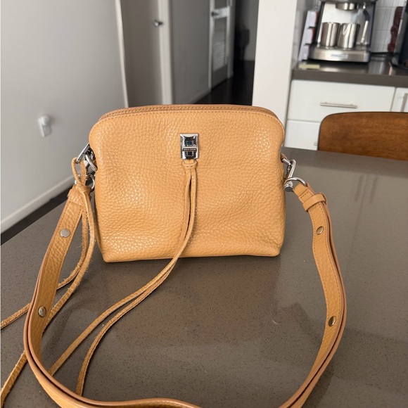 Rebecca Minkoff tan tassel crossbody purse with adjustable strap - Picture 2 of 8